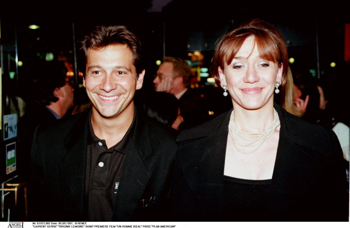 Photo Archives Laurent Gerra et Virginie Lemoine à l'avantpremière du film Un homme idéal à