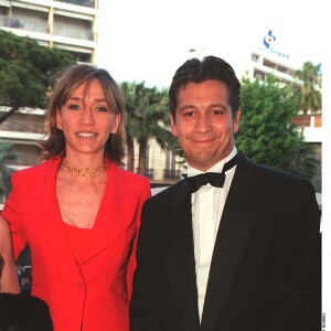 Laurent Gerra et Virginie Lemoine au Festival de Cannes en 1997.