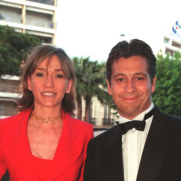 Laurent Gerra et Virginie Lemoine au Festival de Cannes en 1997.