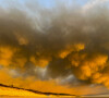 Incendie au Cap-Ferret, France, le 14 juillet 2022, l'accès à la dune du Pilat est fermé. depuis mercredi 13 avril, ainsi que son parking au pied de la dune. Il est interdit au public de monter sur la dune proche du grand incendie qui ravage la forêt usagère de La Teste. © Eric Vargiolu/DPPI/Panoramic/Bestimage 