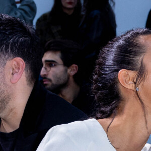 Lais Ribeiro et son fiancé Joakim Noah - People au défilé de mode automne-hiver 2022/2023 "Elie Saab" lors de la fashion week de Paris. Le 5 mars 2022 © Olivier Borde / Bestimage 