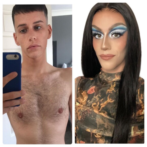 Transformation de Thomas Vitiello en drag queen