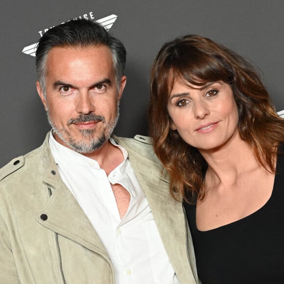 Faustine Bollaert et son mari Maxime Chattam - Avant-première du film "Top Gun Maverick" à l'UGC Normandie à Paris. © Coadic Guirec/Bestimage