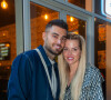 Exclusif - Thibault Garcia et sa femme Jessica Thivenin lors de la soirée "Come Chill with Booba" au bar Le Tube à Dubaï. © Nicolas Briquet / Bestimage 
