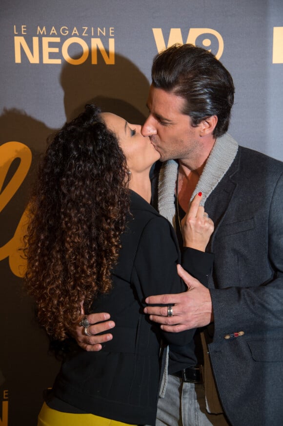 Emmanuelle Rivassoux et son compagnon - Cérémonie des Melty Future Awards 2015 au Grand Rex à Paris le 28 janvier 2015. Cette cérémonie récompense les jeunes de moins de 30 ans incontournables en 2014.