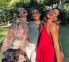 Yéléna Noah avec ses deux soeurs : Eleejah et Jenaye. Publication Instagram.