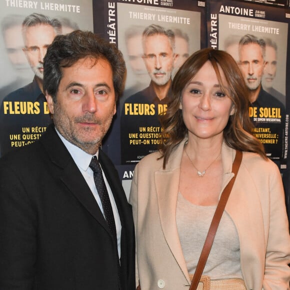 Exclusif - Daniela Lumbroso et son mari Eric Ghebali - Générale de la pièce "Fleurs de Soleil" au théâtre Antoine à Paris le 27 février 2020. © Coadic Guirec/Bestimage 