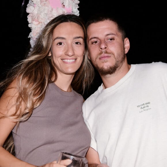 Exclusif - Kenza Sadoun-el Glaoui et son compagnon Matthieu Khalaf - M.Ménard fête son anniversaire au Rose Bonbon à Paris, France, le 19 juillet 2022. © Rachid Bellak/Bestimage