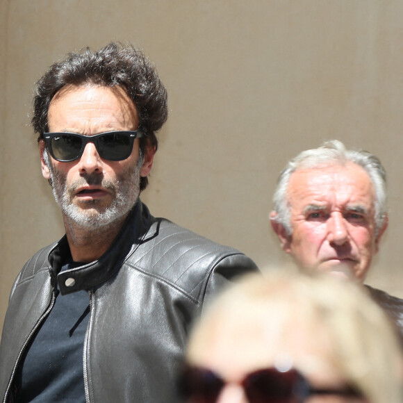Anthony Delon - Obsèques de Dani en la cathédrale Saint Jean-Baptiste de Perpignan, le 26 juillet 2022.
