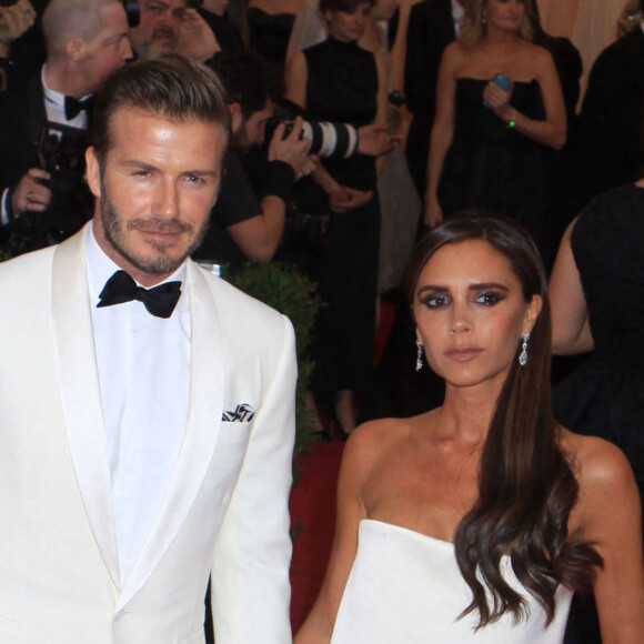 Victoria Beckham, David Beckham - Soirée du Met Ball / Costume Institute Gala 2014: "Charles James: Beyond Fashion" à New York. Le 5 mai 2014. 