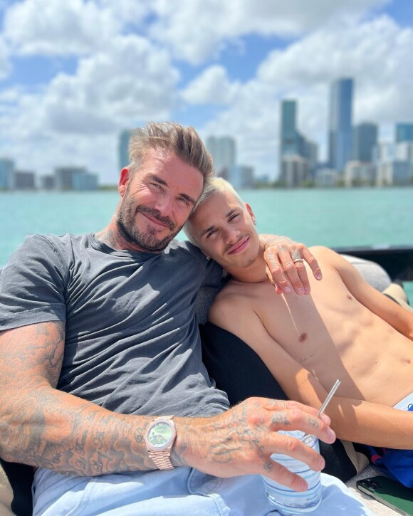 Romeo Beckham et son père David