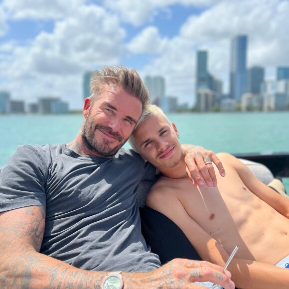 Romeo Beckham et son père David