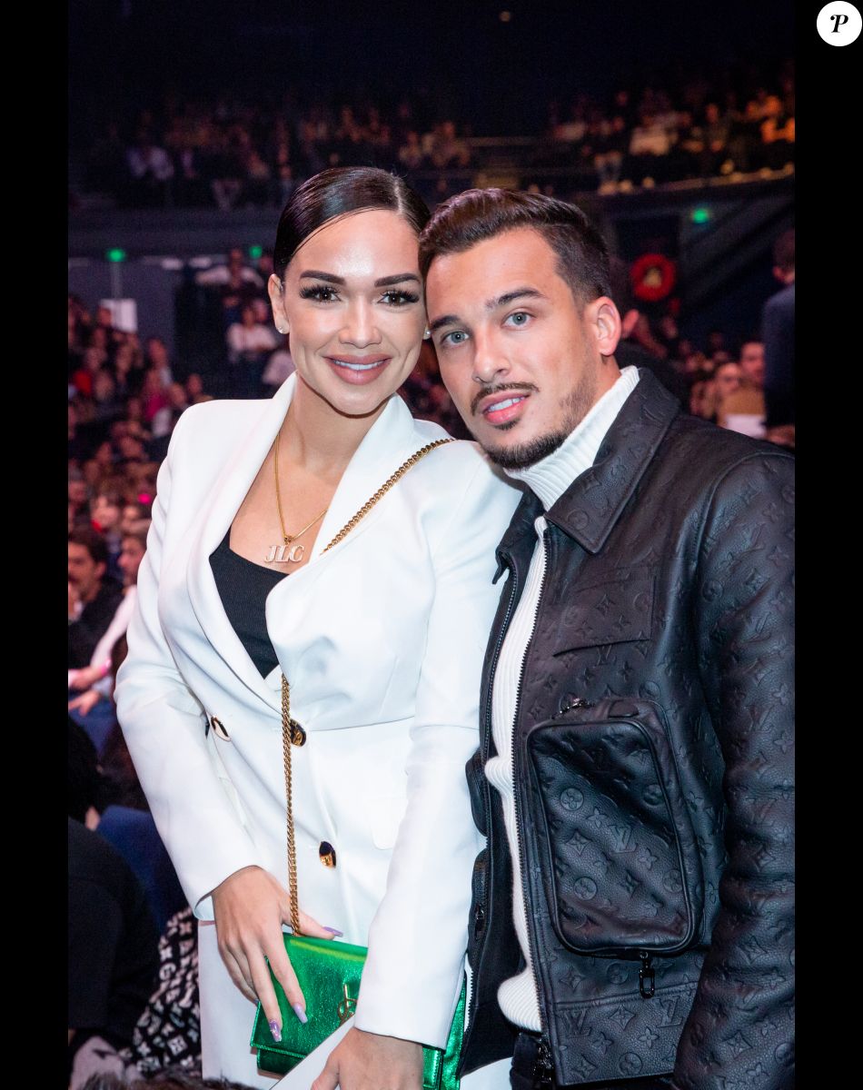 Exclusif - Jazz (JLC Family) et son mari Laurent - People au spectacle de Malik Bentalha "Encore" au Dôme de Paris - Palais des Sports à Paris. © Cyril Moreau/Bestimage