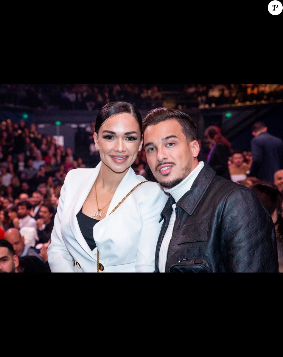 Exclusif - Jazz (JLC Family) et son mari Laurent - People au spectacle de Malik Bentalha "Encore" au Dôme de Paris - Palais des Sports à Paris le 20 février 2020. © Cyril Moreau/Bestimage
