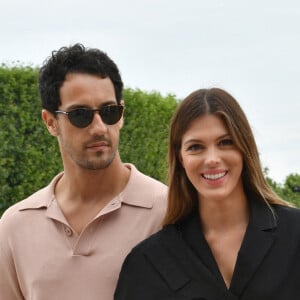 Exclusif - Iris Mittenaere et son compagnon Diego El Glaoui assistent au Longines Paris Eiffel Jumping au Champ de Mars, le 26 juin 2021. © Veeren / Bestimage 