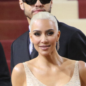 Kim Kardashian (qui porte la célèbre robe de Marilyn Monroe) - Les célébrités arrivent à la soirée du "MET Gala 2022" à New York, le 2 mai 2022. 