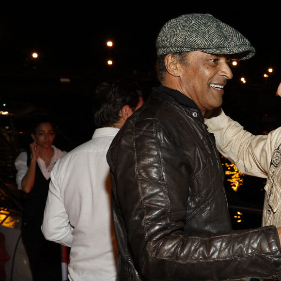 Joalukas Noah avec son père Yannick Noah lors de la soirée d'anniversaire de Joalukas Noah, fils de Yannick Noah et Isabelle Camus, pour ses 18 ans à Paris le 10 juin 2022. © Cyril Moreau / Bestimage 