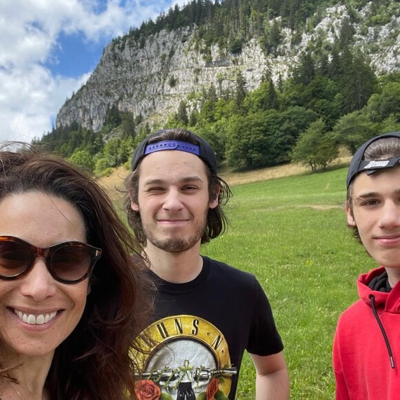 Marie Fugain en vacances avec ses fils Elliot et Sam. Instagram. Le 29 août 2022.