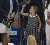 Le prince William, Kate Middleton et la princesse Charlotte de Cambridge assistent au Jeux du Commonwealth au centre sportif de l'Université de Birmingham. Le 2 août 2022.