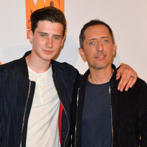 Noé Elmaleh et son père Gad Elmaleh - Avant-première du film d'animation "Moi Moche et Méchant 3" au cinéma Gaumont Champs-Elysées Marignan à Paris. © Coadic Guirec/Bestimage