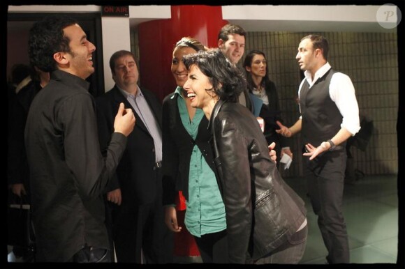 Rachida Dati et Mustapha El Atrassi au 6/9 d'NRJ. 08/02/2010