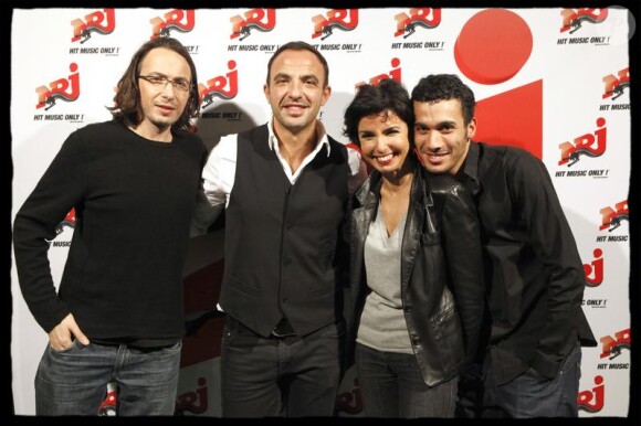 Rachida Dati, Nikos Aliagas, Florian Gazan et Mustapha El Atrassi au 6/9 d'NRJ. 08/02/2010