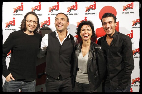 Rachida Dati, Nikos Aliagas, Florian Gazan et Mustapha El Atrassi au 6/9 d'NRJ. 08/02/2010