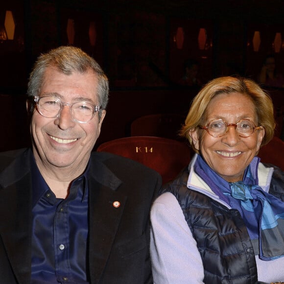 Exclusif - Patrick Balkany et sa femme Isabelle - Députés et sénateurs à la pièce de théâtre "La Candidate" avec Amanda Lear à La Michodière à Paris.  © Coadic Guirec / Bestimage 