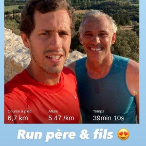 Paul Belmondo et son fils Victor en plein footing sur Instagram.