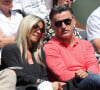 Christophe Galtier et sa femme - People dans les tribunes lors du tournoi de tennis de Roland Garros à Paris le 30 mai 2015. 