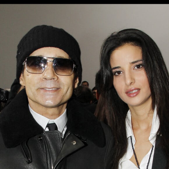 Jean-Luc Delarue et Anissa Khel au défilé Dior Homme le 21 janvier 2012.