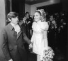 Roman Polanski et Sharon Tate lors de leur mariage à Chelsea à Londres en 1968