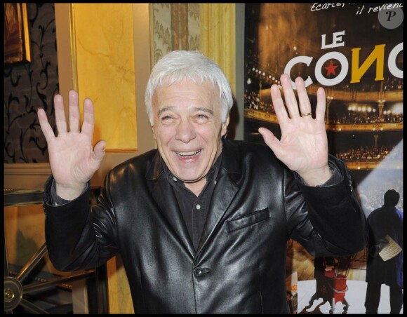 Guy Bedos à l'occasion de la grande soirée donnée pour les deux millions d'entrées au box-office du Concert, au Ritz Club, à l'Hôtel Ritz, à Paris, le 5 février 2010.