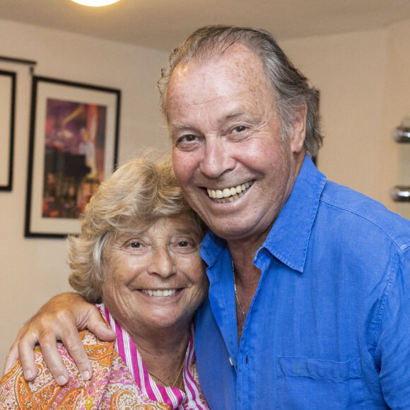 Exclusif - Jacqueline Franjou, Michel Leeb lors de la représentation de la pièce "Inavouable" avec M.Leeb au théâtre de Verdure lors du festival de Ramatuelle le 9 août 2022. © Cyril Bruneau / Festival de Ramatuelle / Bestimage 