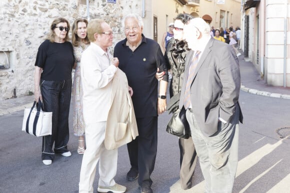 Orlando, Lamia Kashoggi, Massimo Gargia - Messe hommage en mémoire de Ivana Trump, morte le 14 juillet 2022, en l'église de Saint-Tropez le 9 août 2022. © Jack Tribeca / Bestimage 