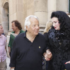 Massimo Gargia, Lamia Kashoggi - Messe hommage en mémoire de Ivana Trump, morte le 14 juillet 2022, en l'église de Saint-Tropez le 9 août 2022. © Jack Tribeca / Bestimage 