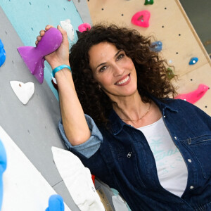 Linda Hardy - Inauguration de la plus grande salle d'escalade du monde, Climb Up, à Aubervilliers le 12 mai 2022. © Federico Pestellini / Panoramic / Bestimage
