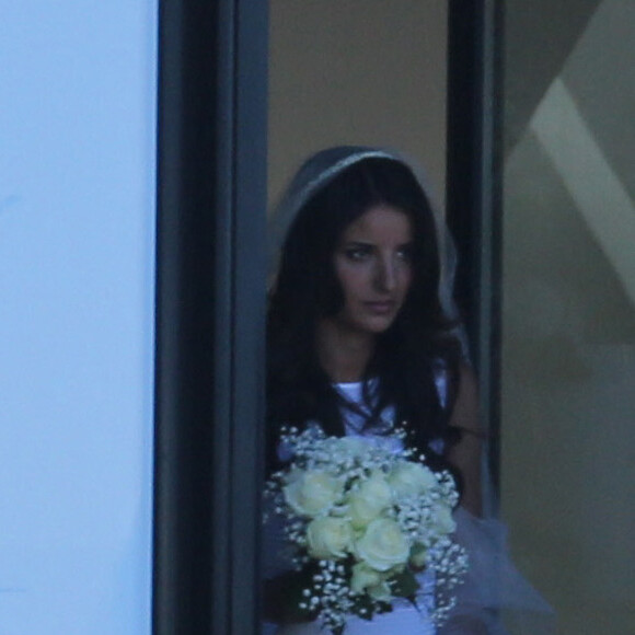 Mariage de Jean-Luc Delarue et Anissa Kehl à Belle-île-en-mer, le 12 mai 2012. Le couple s'est marié dans la maison de l'animateur à Sauzon au cours d'une cérémonie intime. Le fils de Jean-Luc Delarue, Jean, était aux côtés de son père. Le couple, main dans la main, et leurs invités se sont dirigés vers une allée, en direction de la mer, afin de se réunir sur la plage.