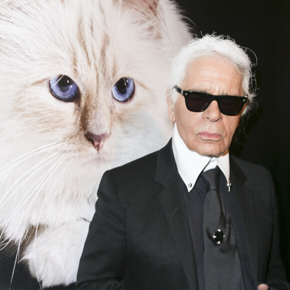 Karl Lagerfeld au vernissage "Corsa Karl et Choupette" à Berlin en Allemagne