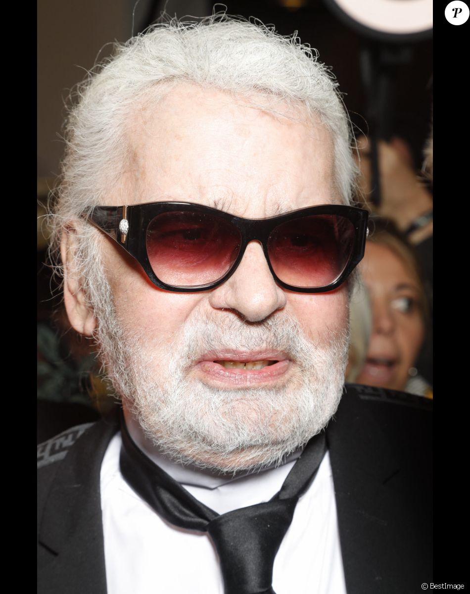 Karl Lagerfeld Défilé Backstage Fendi "Collection Prêt-à-Porter Printemps/Eté 2019" lors de la Fashion Week de Milan (MLFW), le 20 septembre 2018.