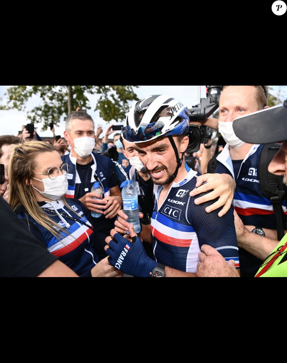 Julian Alaphilippe n'a pas été retenu par la formation Quick-Step Alpha Vinyl Team pour participer au Tour de France - Championnats du Monde UCI - Elite Hommes en Belgique le 26 septembre 2021.