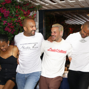 Exclusif - M. Pokora (Matt Pokora), sa femme Christina Milian, Tony Parker, sa compagne Alizé Lim et le frère de Tony, Terence Jonathan " TJ " Parker, au VIP Room à Saint-Tropez, Côte d'Azur, France, le 22 août 2022. © Hippolyte Hamonet/Bestimage