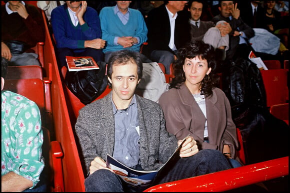 Jean-Jacques Goldman et Catherine Morlet, à l'époque sa femme - Open de Tennis de Bercy en 1990
