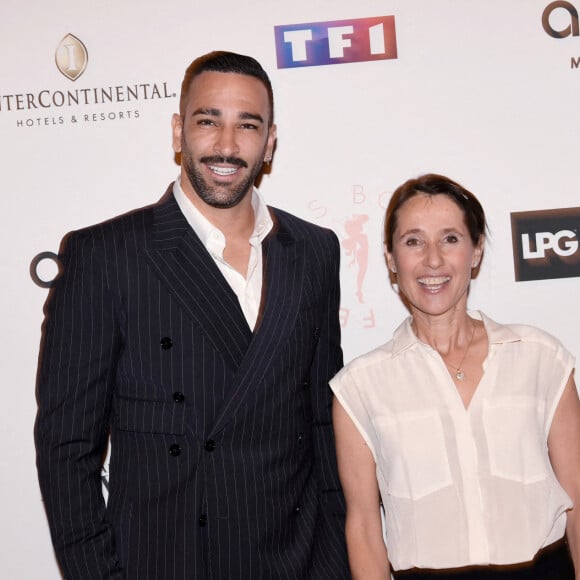 Semi Exclusif - Adil Rami, Alexia Laroche-Joubert, présidente du comité miss France lors du gala de l'association "Les bonnes fées" à l'InterContinental Paris le 14 juin 2022. © Rachid Bellak / Bestimage