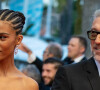 Tina Kunakey et son mari Vincent Cassel - Montée des marches du film "Les crimes du futur" lors du 75e Festival de Cannes. Le 23 mai 2022. © Olivier Borde / Bestimage