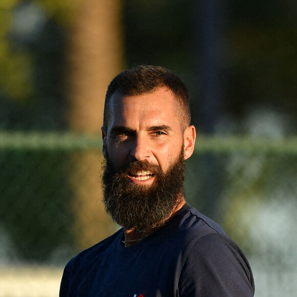 Benoît Paire - Les français s'entrainent lors du BNP Paribas Open d'Indian Wells, Californie, Etats-Unis. © Antoine Couvercelle/Panoramic/Bestimage