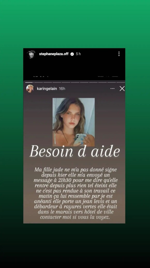 Karine Gélain a demandé de l'aide pour retrouver sa fille Jade, 18 ans.