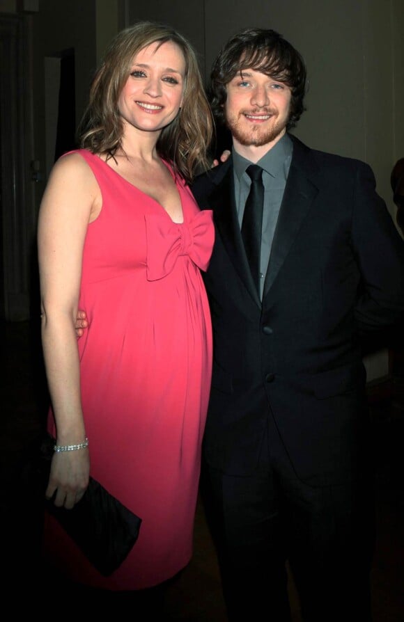 Anne-Marie Duff et son mari James McAvoy, à l'occasion des Evening Standard British Film Awards, au Movieum de County Hall, à Londres, le 8 février 2010.