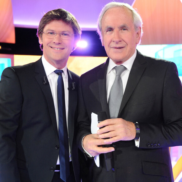 Laurent Romejko et Patrice Laffont - Enregistrement de l'émission anniversaire des 40 ans "Des chiffres et des lettres" © Guillaume Gaffiot /Bestimage