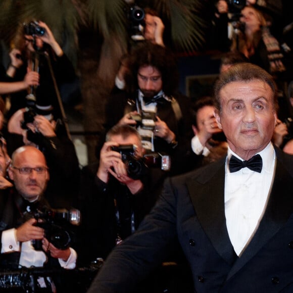 Sylvester Stallone, sa femme Jennifer Flavin - Montée des marches du film "Rambo : First Blood" lors du 72ème Festival International du Film de Cannes. Le 24 mai 2019 © Jacovides-Moreau / Bestimage 